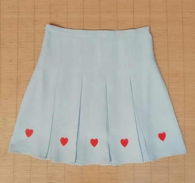 Pleated Heart Skirt