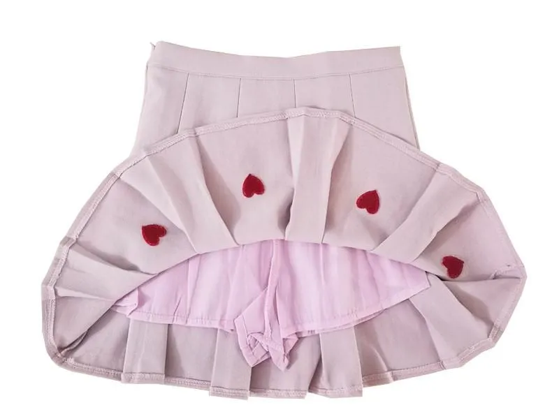 Pleated Heart Skirt