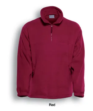 Polar Fleece 1/2 Zip Pullover - Red