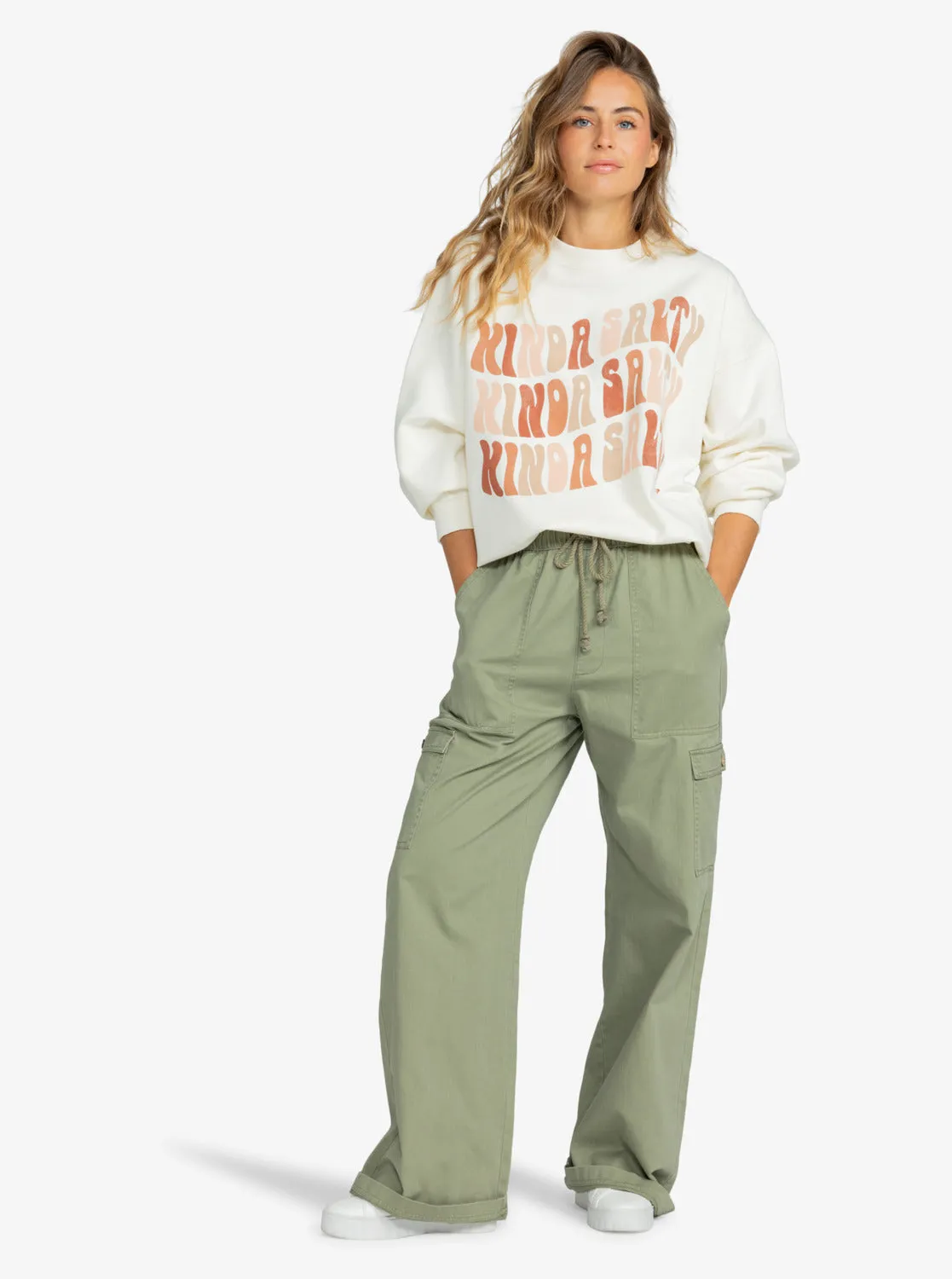 Precious High Waist Cargo Pants - Deep Lichen Green