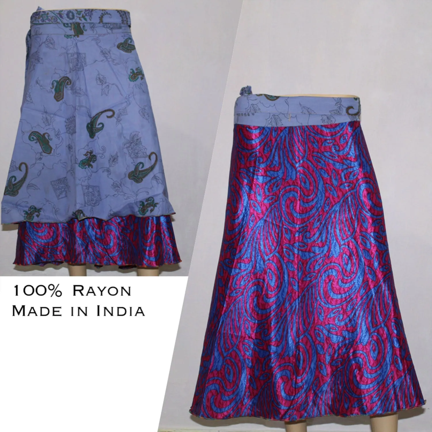 Printed Reversible Wrap Around Skirts