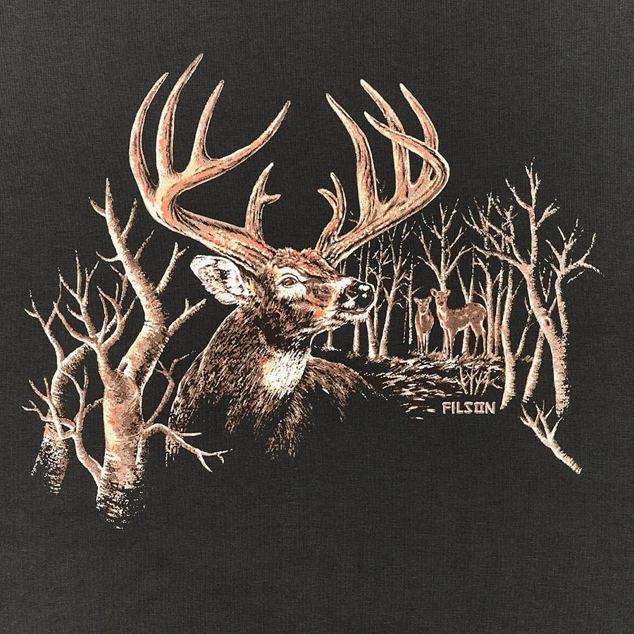 Prospector Graphic Crewneck Sweatshirt - Faded Black / Deer Woods