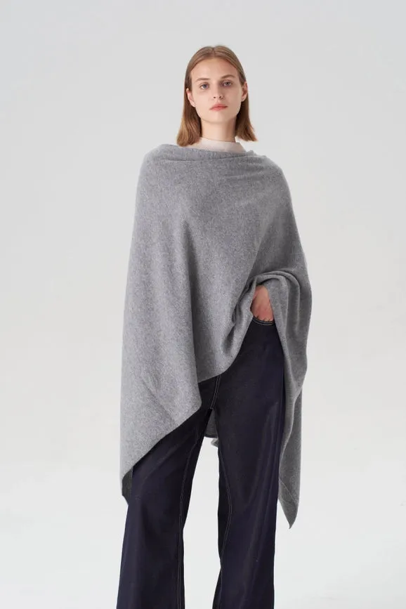 Pure Cashmere Travel Wrap - Grey