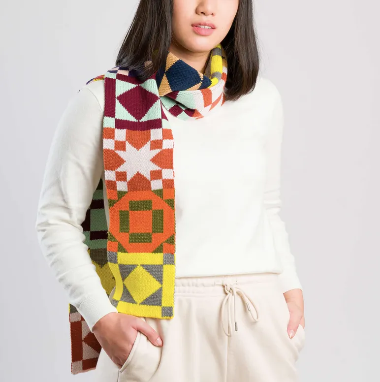 Quilt Block Long Scarf