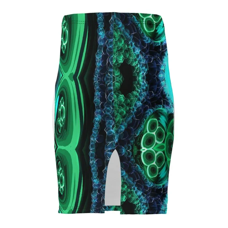 "Malachite" Custom Pencil Skirt