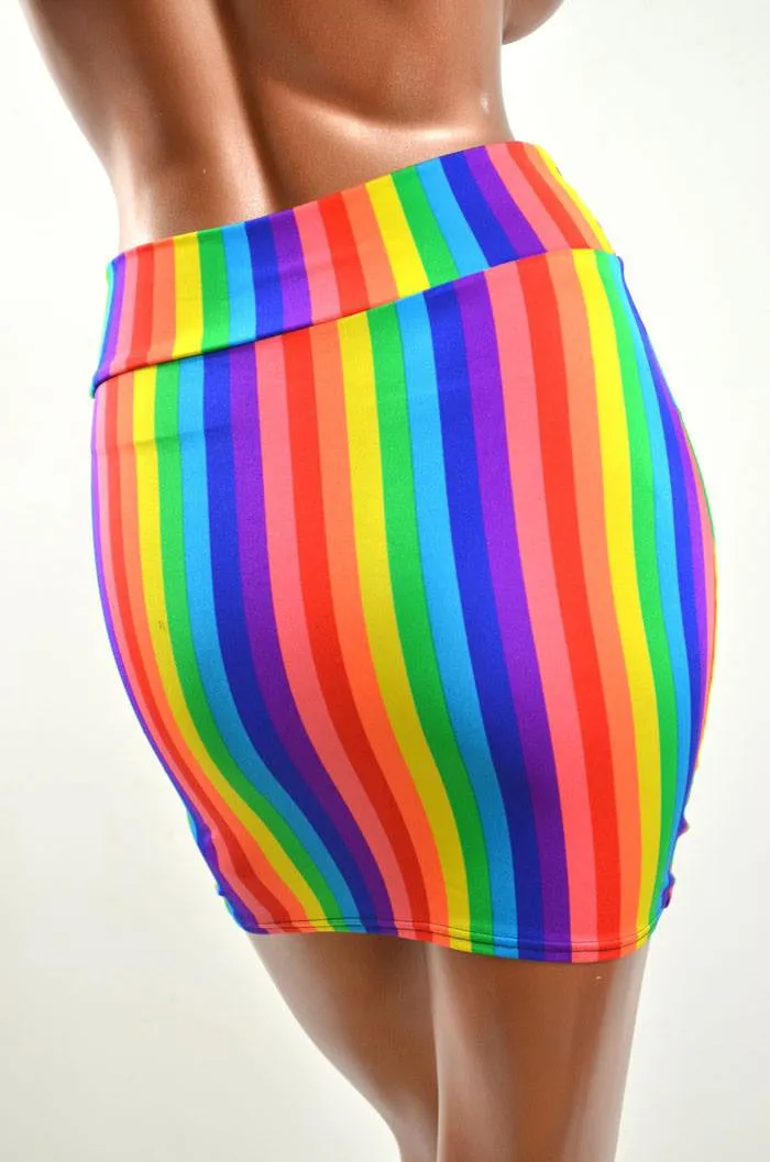 Rainbow Bodycon Skirt