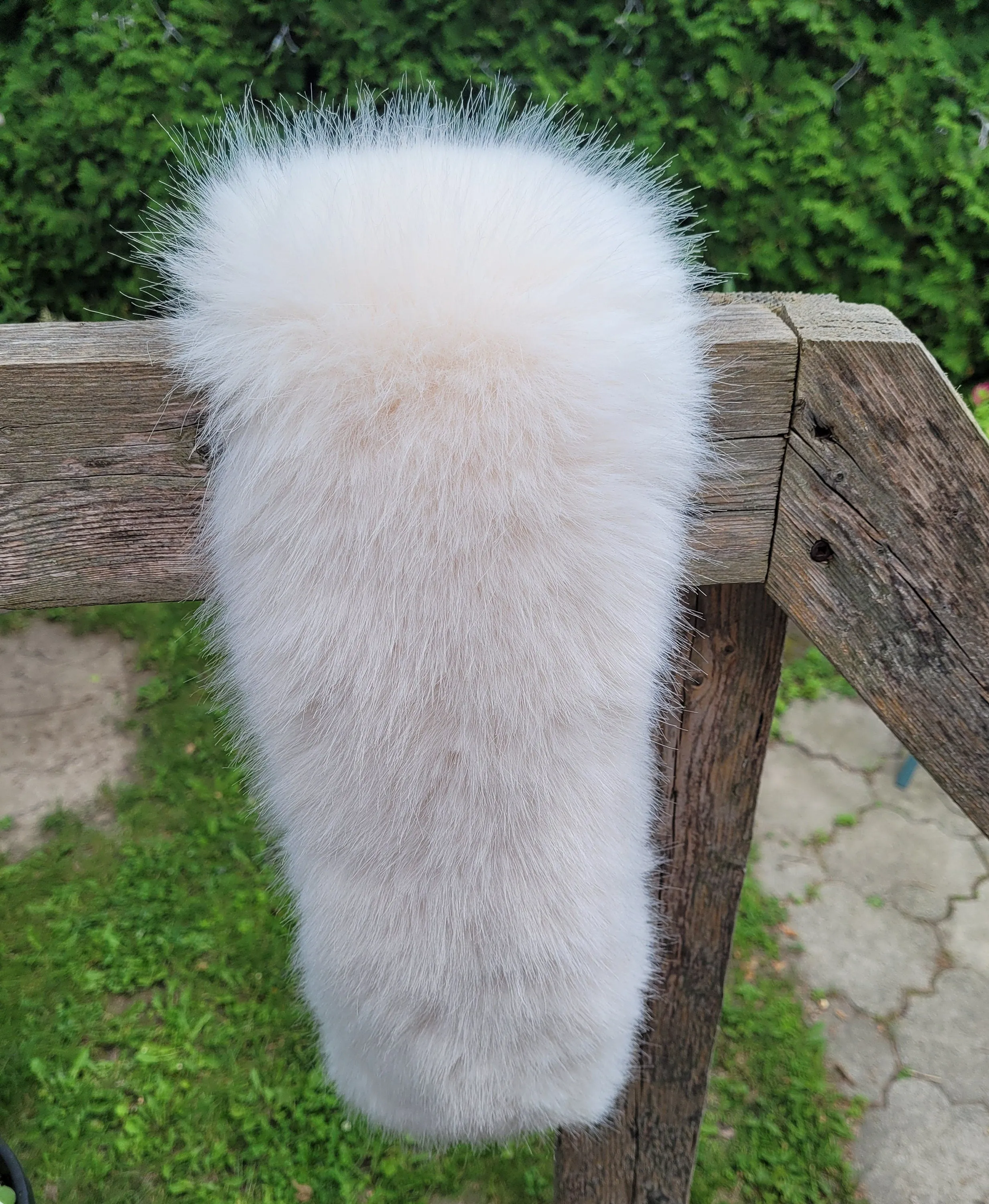 READY to SHIP XL Ivory Silky Plush Faux Fur Vegan Trim Hood, Faux Fur Collar Trim Like Real Fox, Fake Fur, Fur Fabric, Fur Ruff, Fur Hood