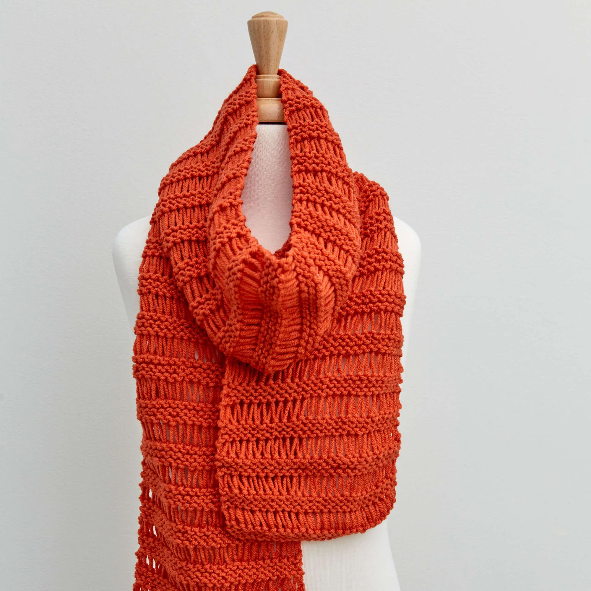 Red Heart Beginner Drop Stitch Scarf