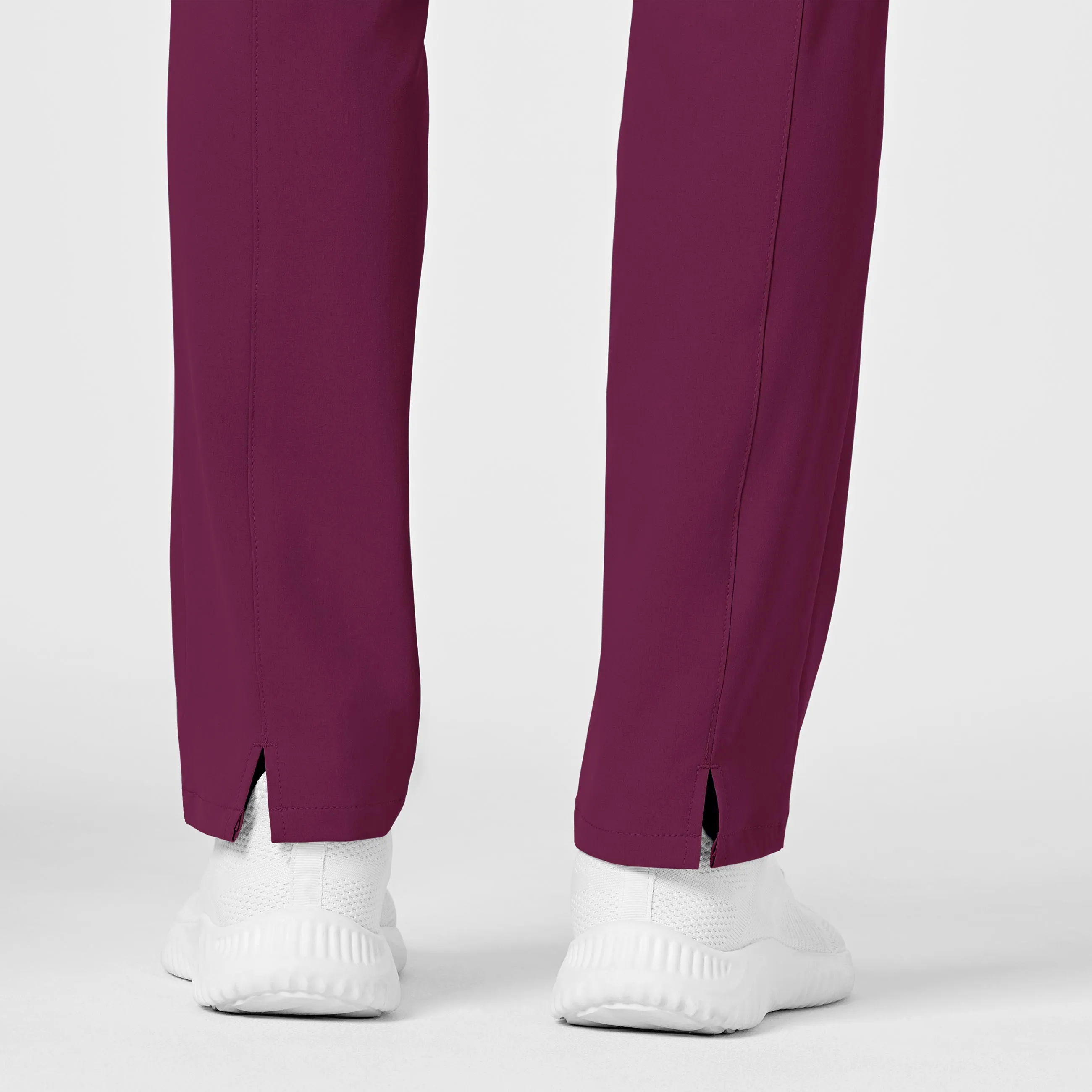 RENEW Women's High Waist Slim Leg Scrub Pant - Wine