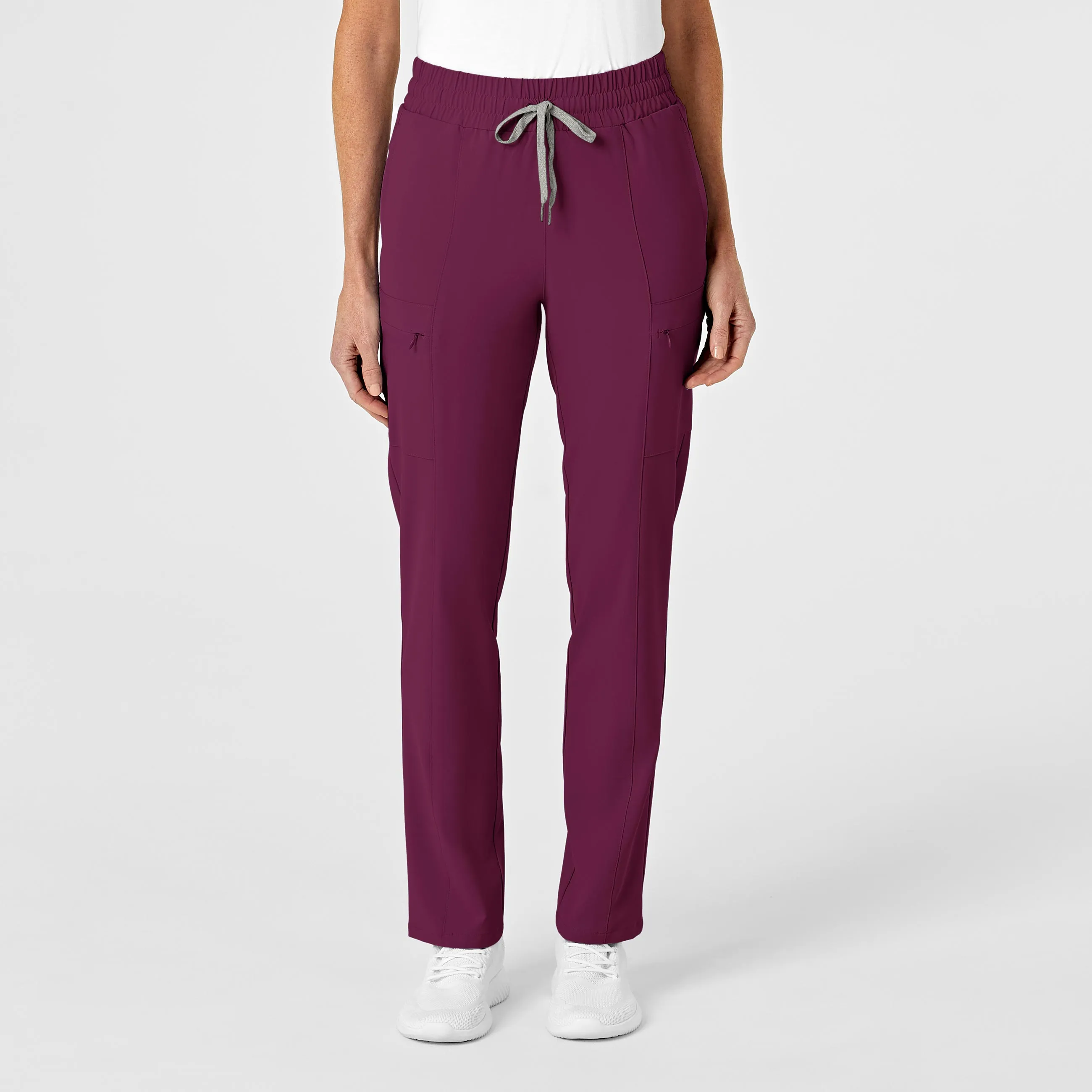 RENEW Women's High Waist Slim Leg Scrub Pant - Wine