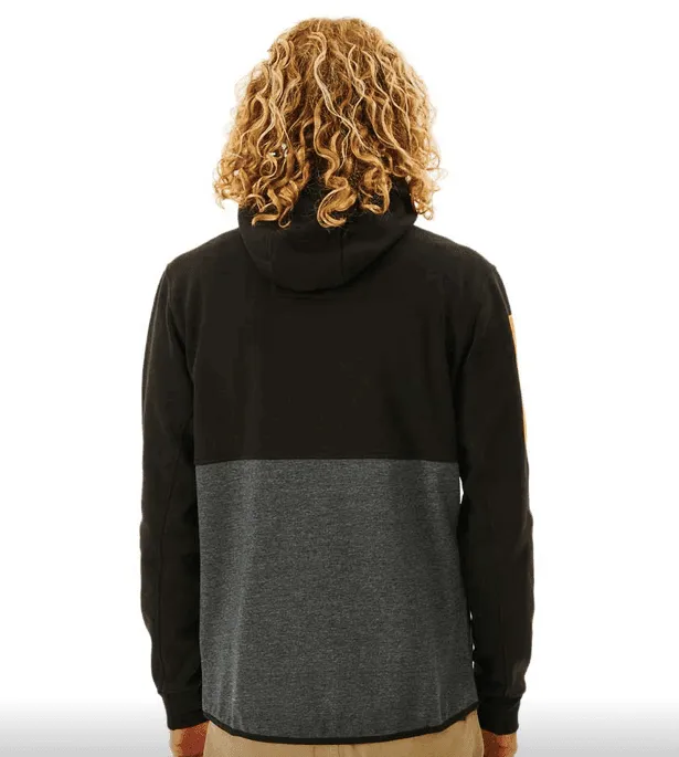 Rip Curl Fleece Anti Series Departed Zip Jacket Black/Grey