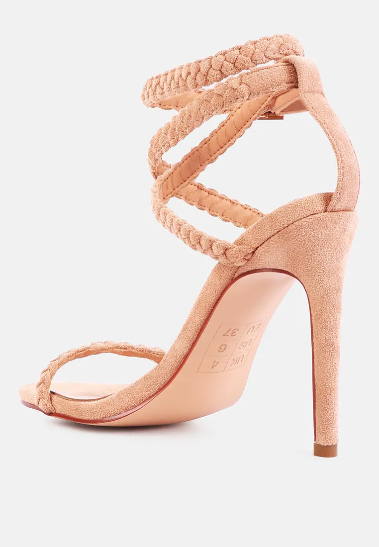 Sherri High Heeled Faux Suede Sandals