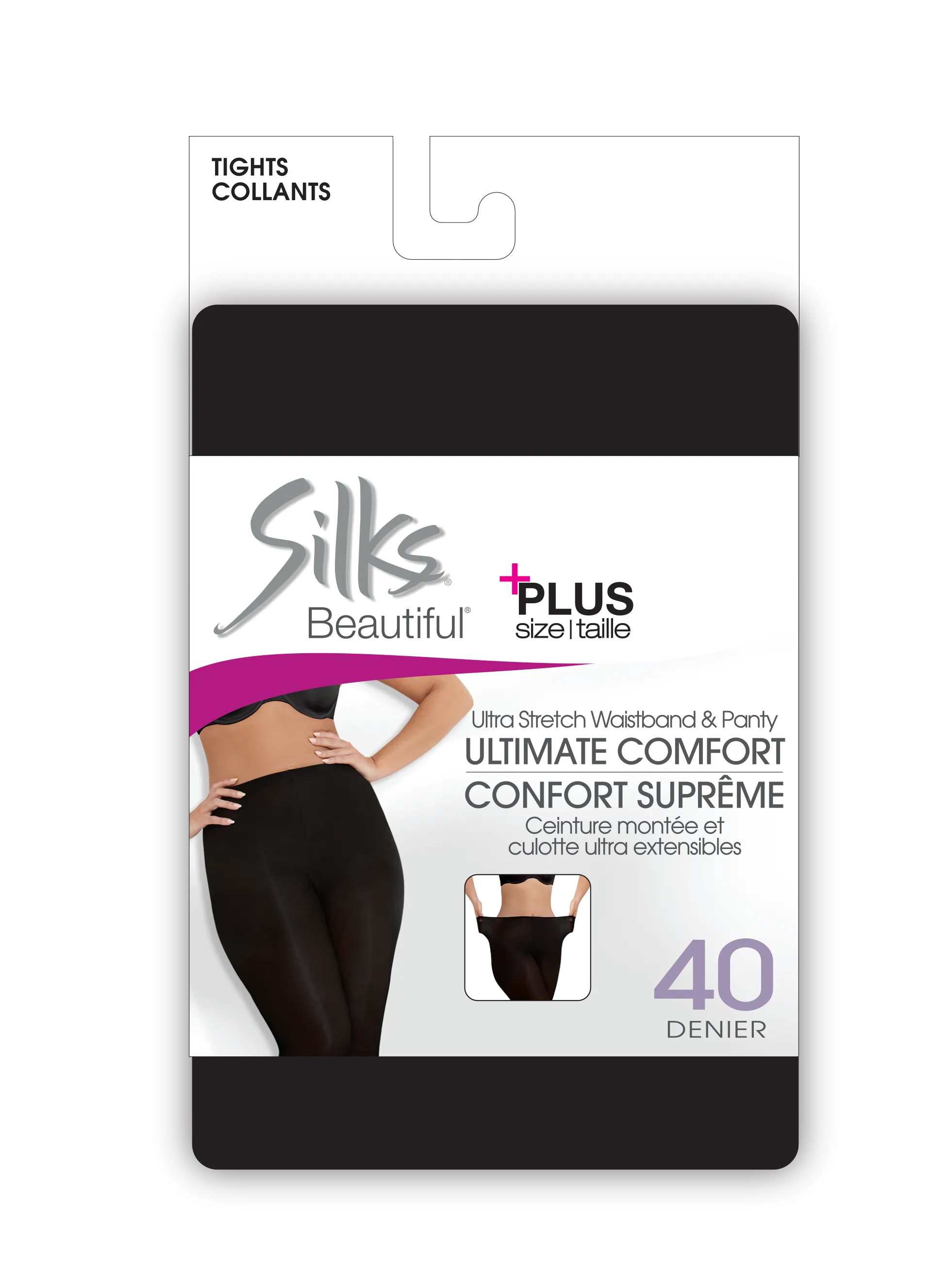 SILKS® BEAUTIFUL® Plus Semi-Opaque Tight | 40 Denier Lycra Tights - Plus Size