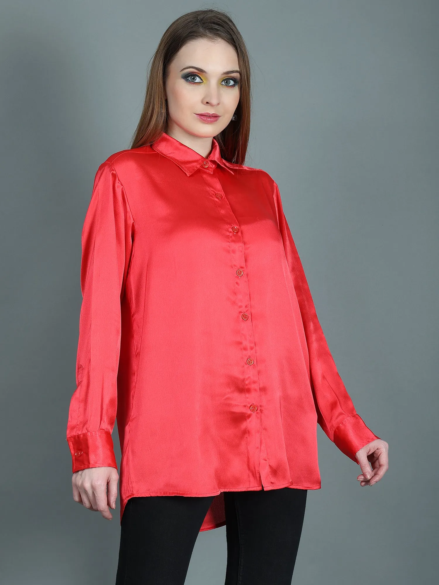 SKY LOVE SATIN SHIRT