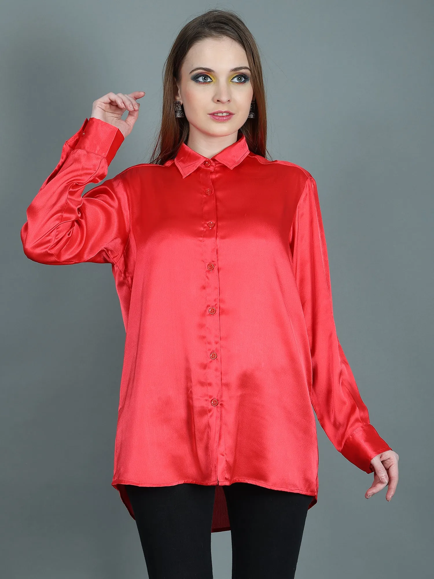 SKY LOVE SATIN SHIRT