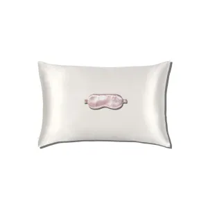 Slip Beauty Sleep Gift Set - White Pillowcase   Pink Sleep Mask