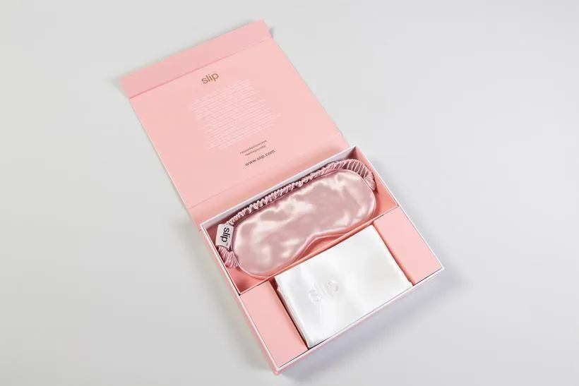 Slip Beauty Sleep Gift Set - White Pillowcase   Pink Sleep Mask