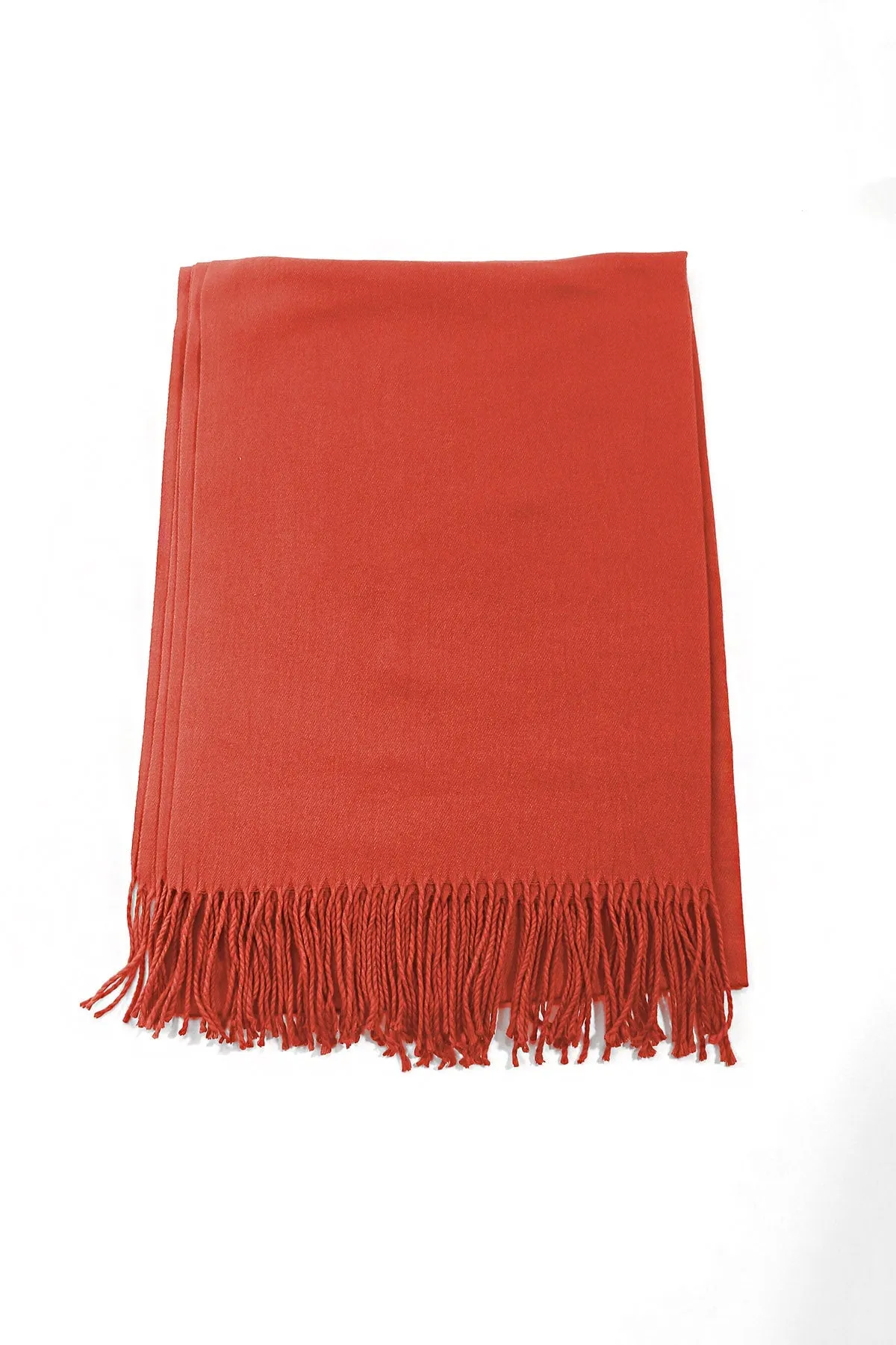 Soft Touch Solid Colour Scarf in Rust Orange