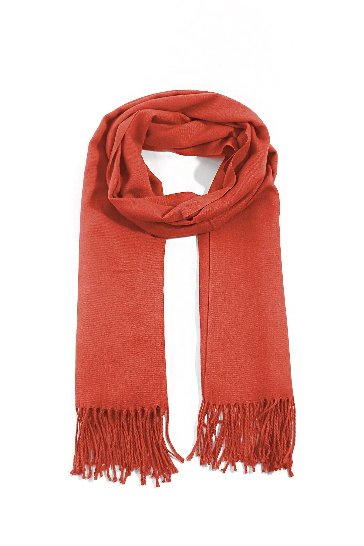 Soft Touch Solid Colour Scarf in Rust Orange