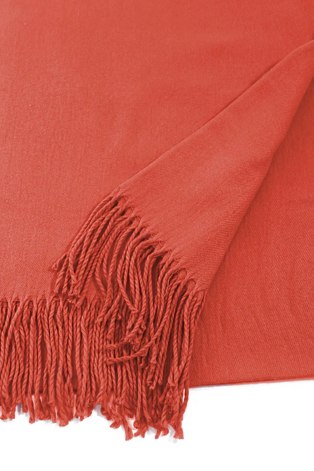 Soft Touch Solid Colour Scarf in Rust Orange