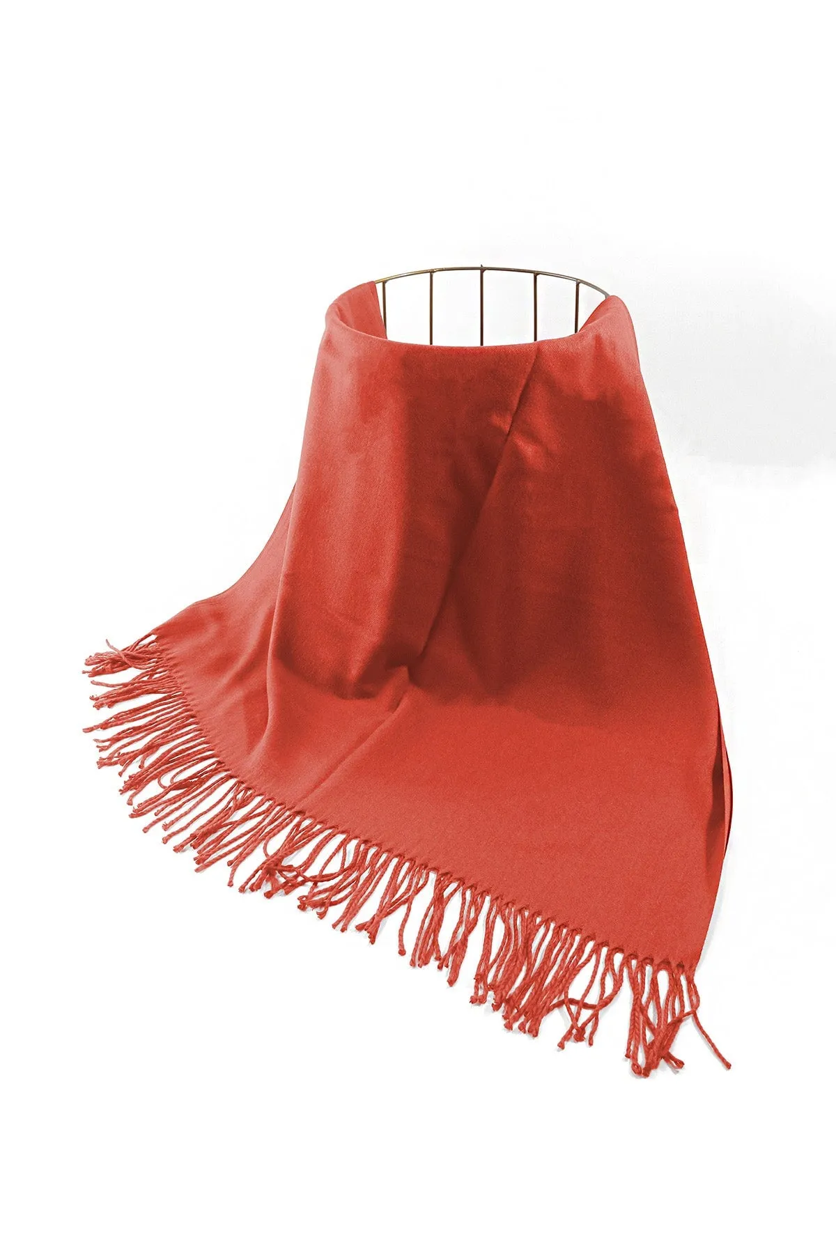 Soft Touch Solid Colour Scarf in Rust Orange