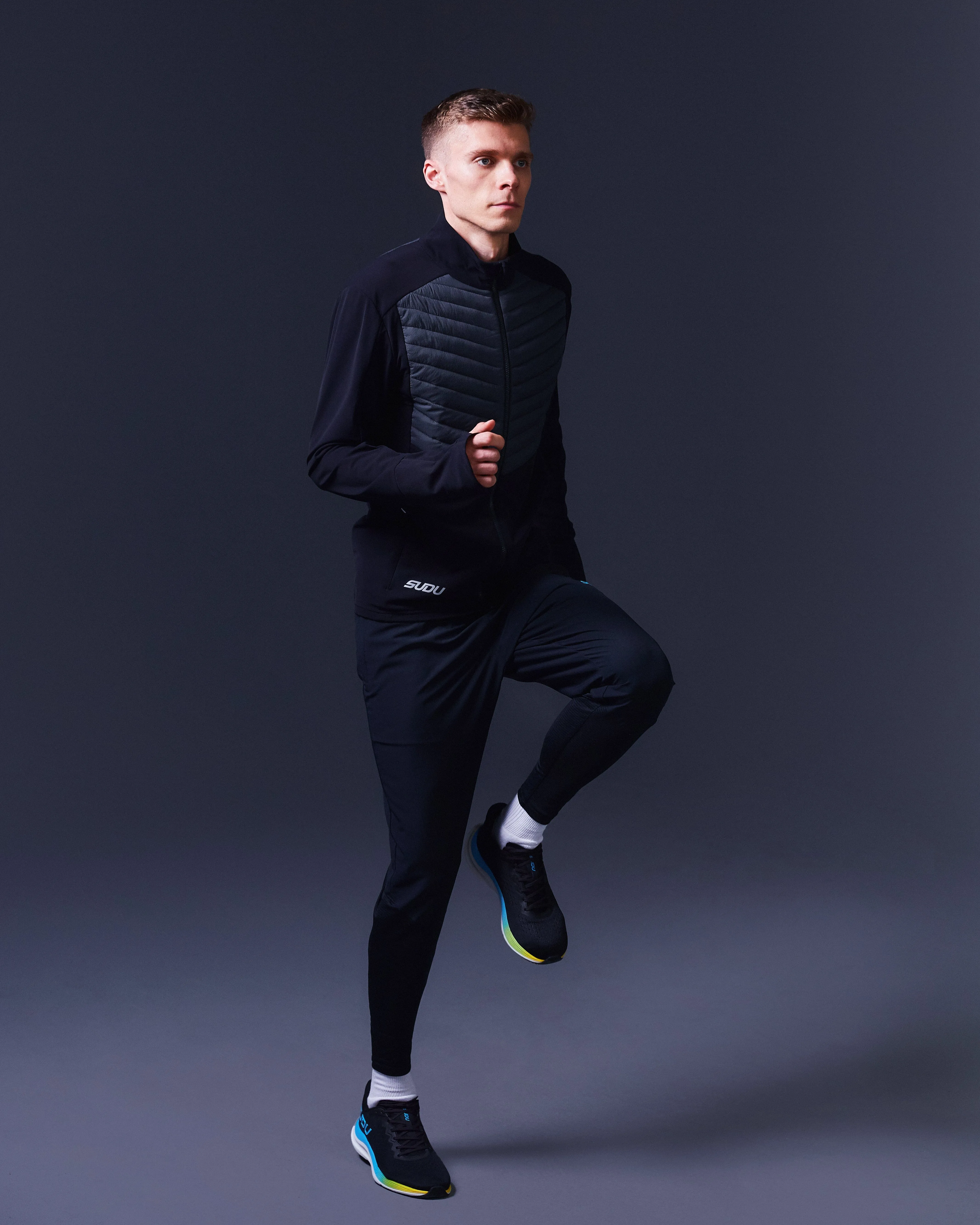 SRJ HY 01 Run Hybrid Jacket - Black/Grey