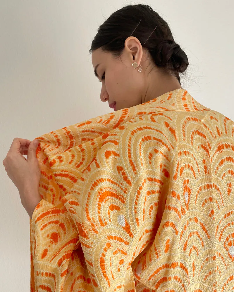 Sun Rise Shibori Haori Kimono Jacket