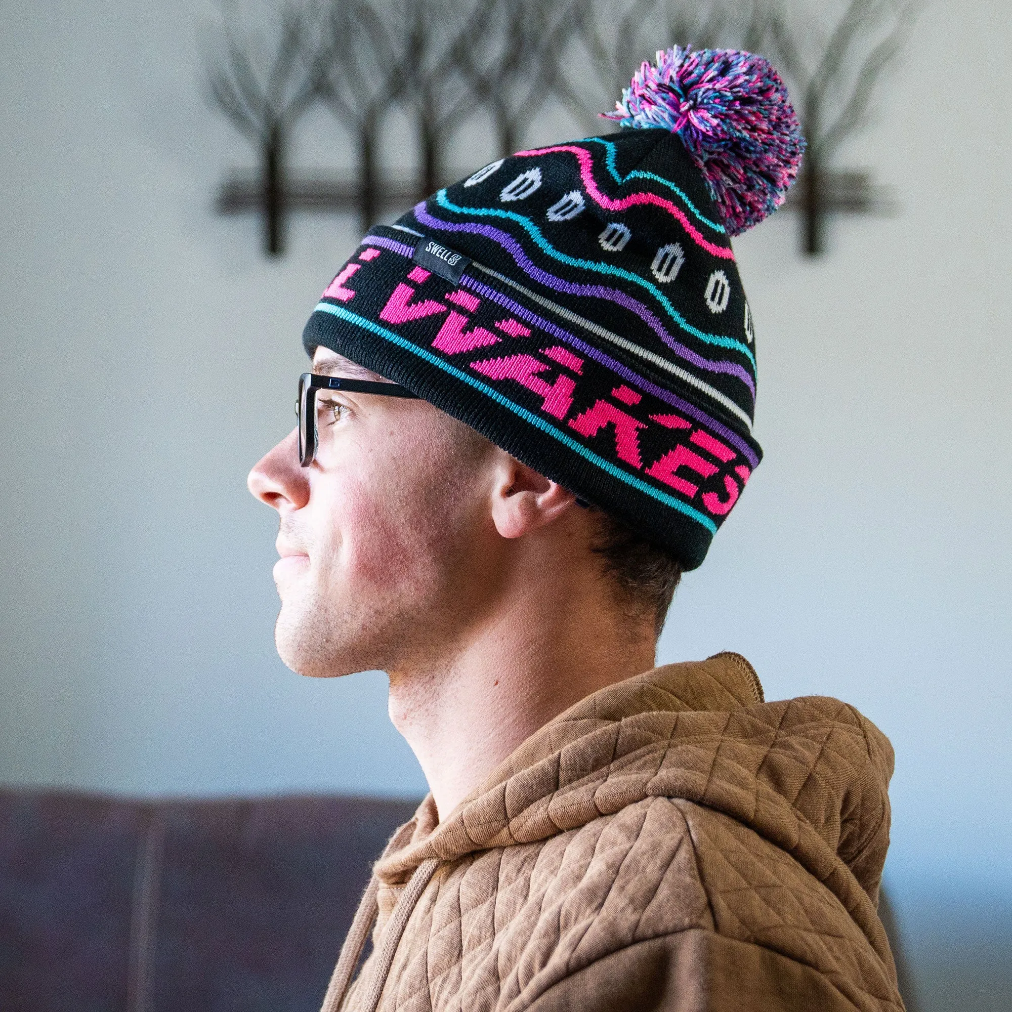 SWELL Wakesurf - Neon Puffer - Winter Pom Beanie