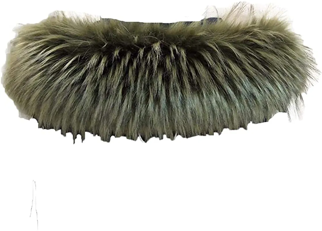 Tngan Faux Fur Collar Scarf Hood Trim Neck Warmer for Winter Coat Jacket Parka