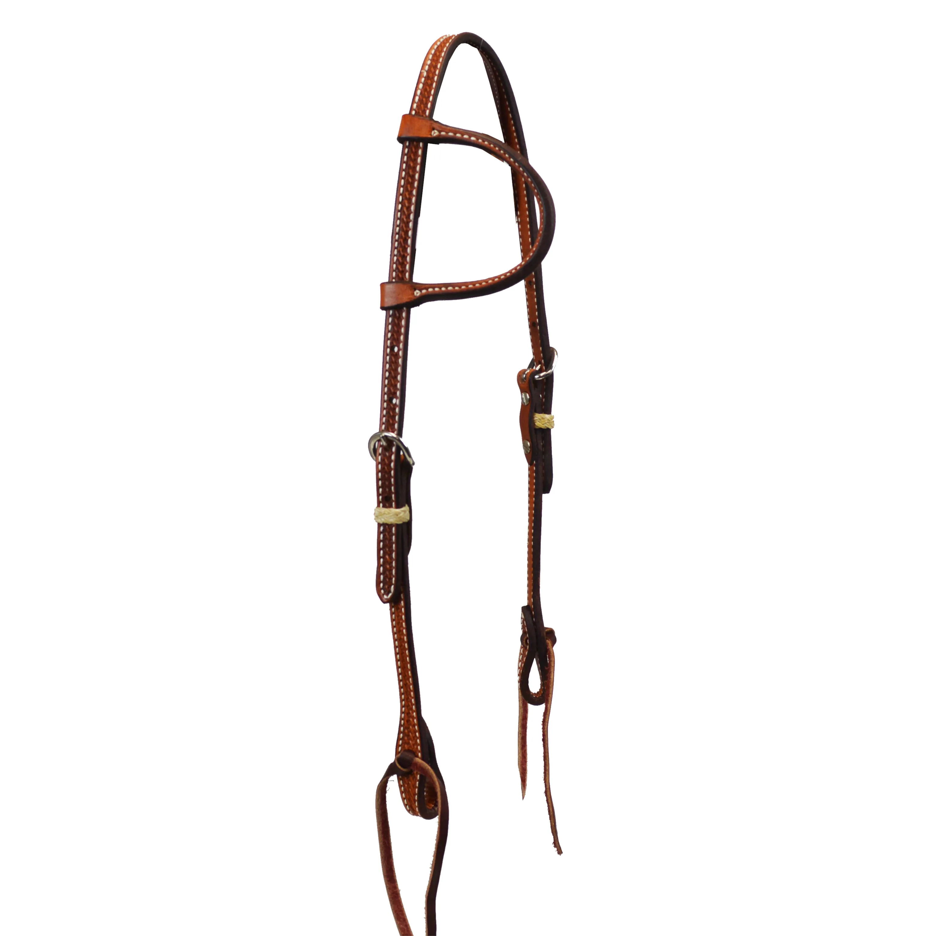 Tooled Basket Weave Slip Ear Headstall