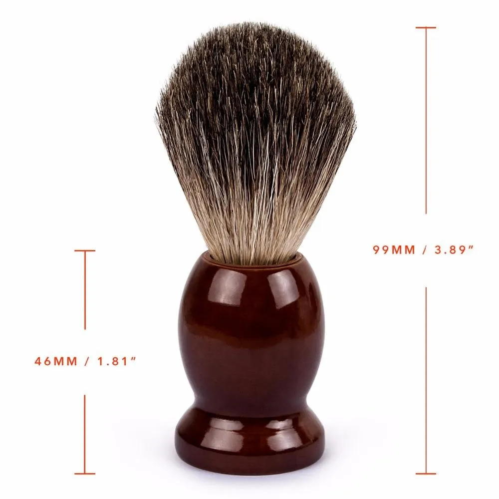 Traditional Pure Badger Hair Shaving Brush With Wooden Handle