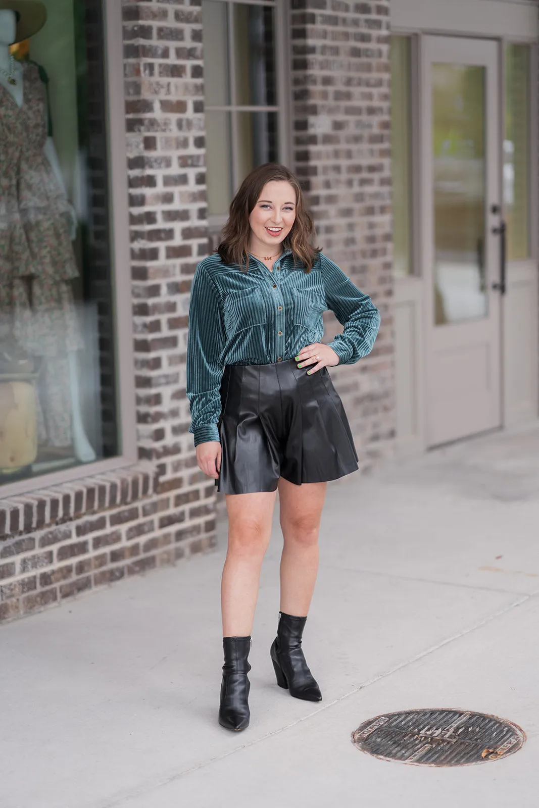 Traveller Faux Leather Shorts