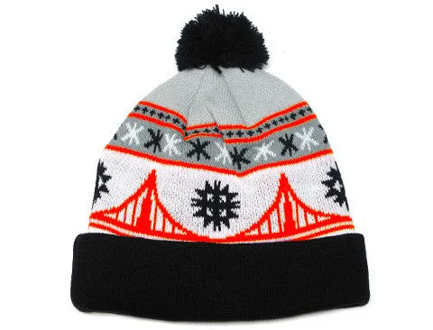 True Festive Pom Beanie Black/Orange