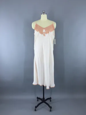 Vintage 1920s Bias Cut Art Deco Full Slip