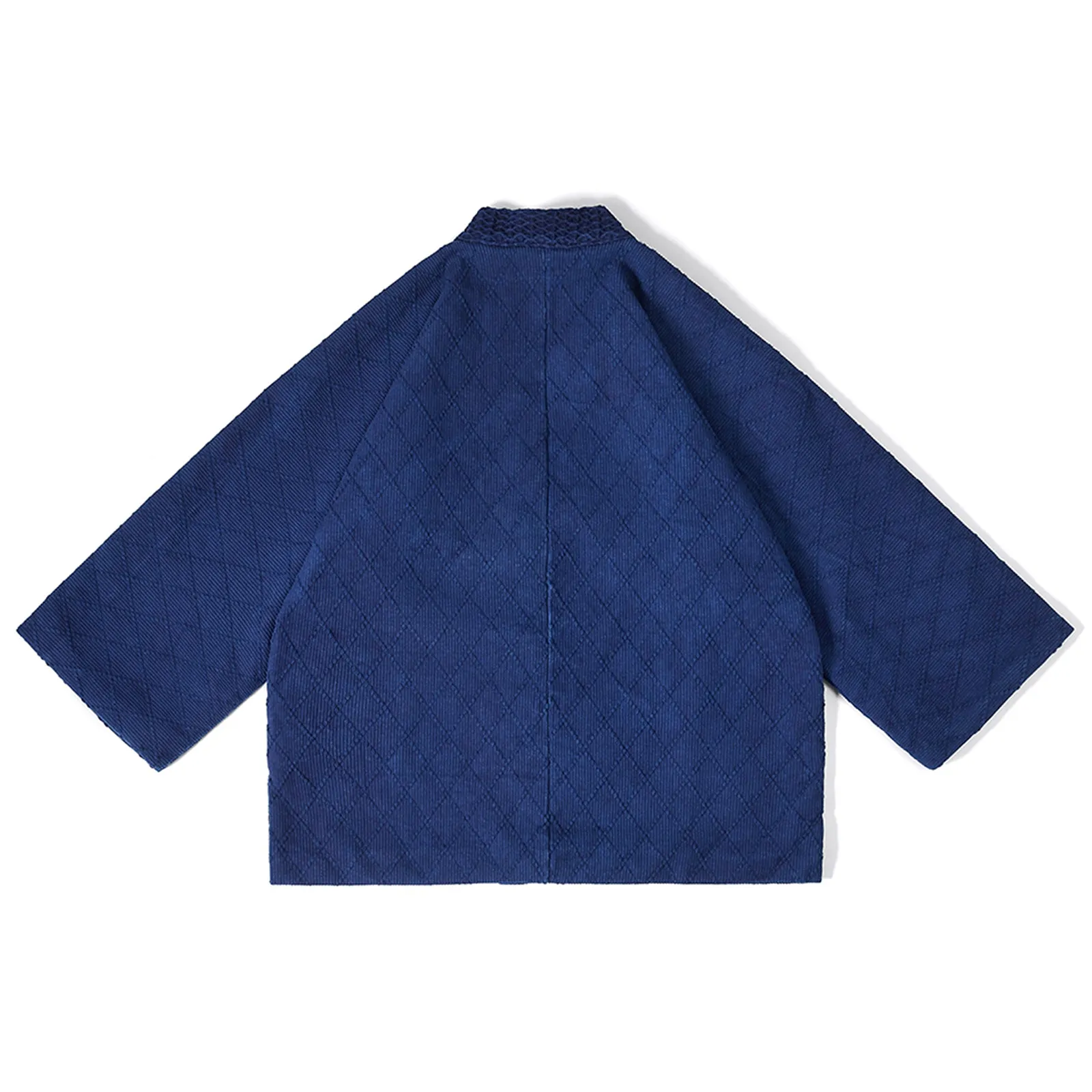 Vintage Indigo Plant Dyed Diamond Lattice Kimono