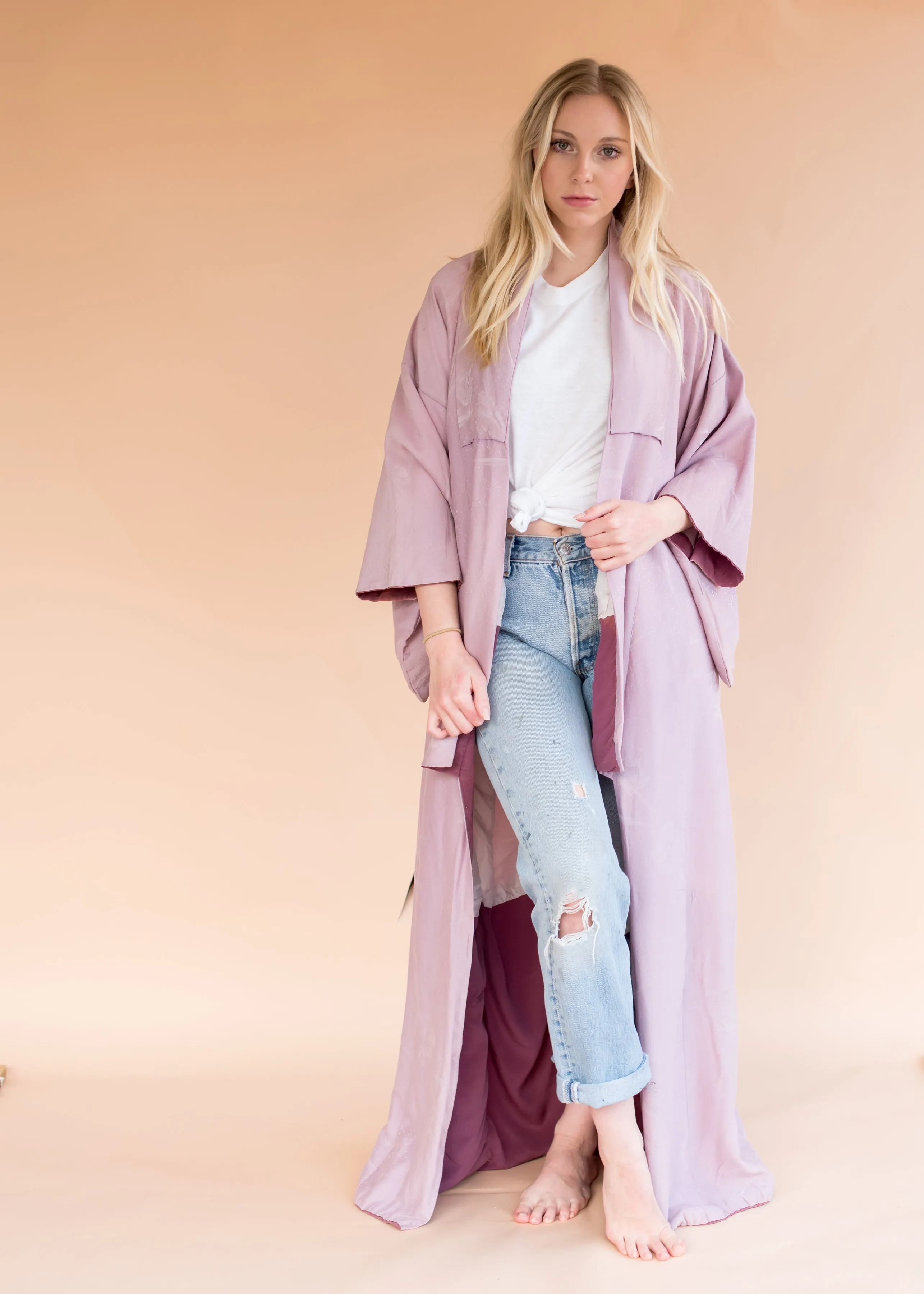 Vintage Lilac Kimono