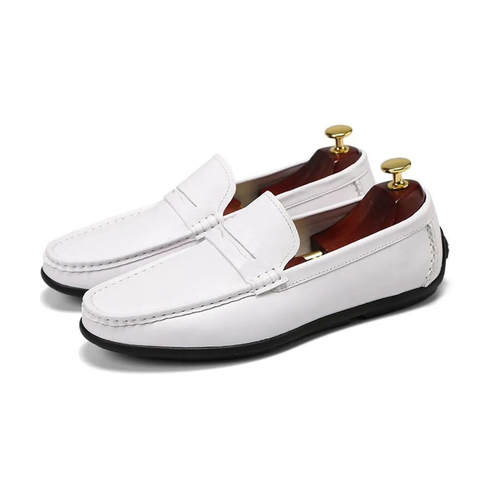 White Driving Casual Loafer for Men