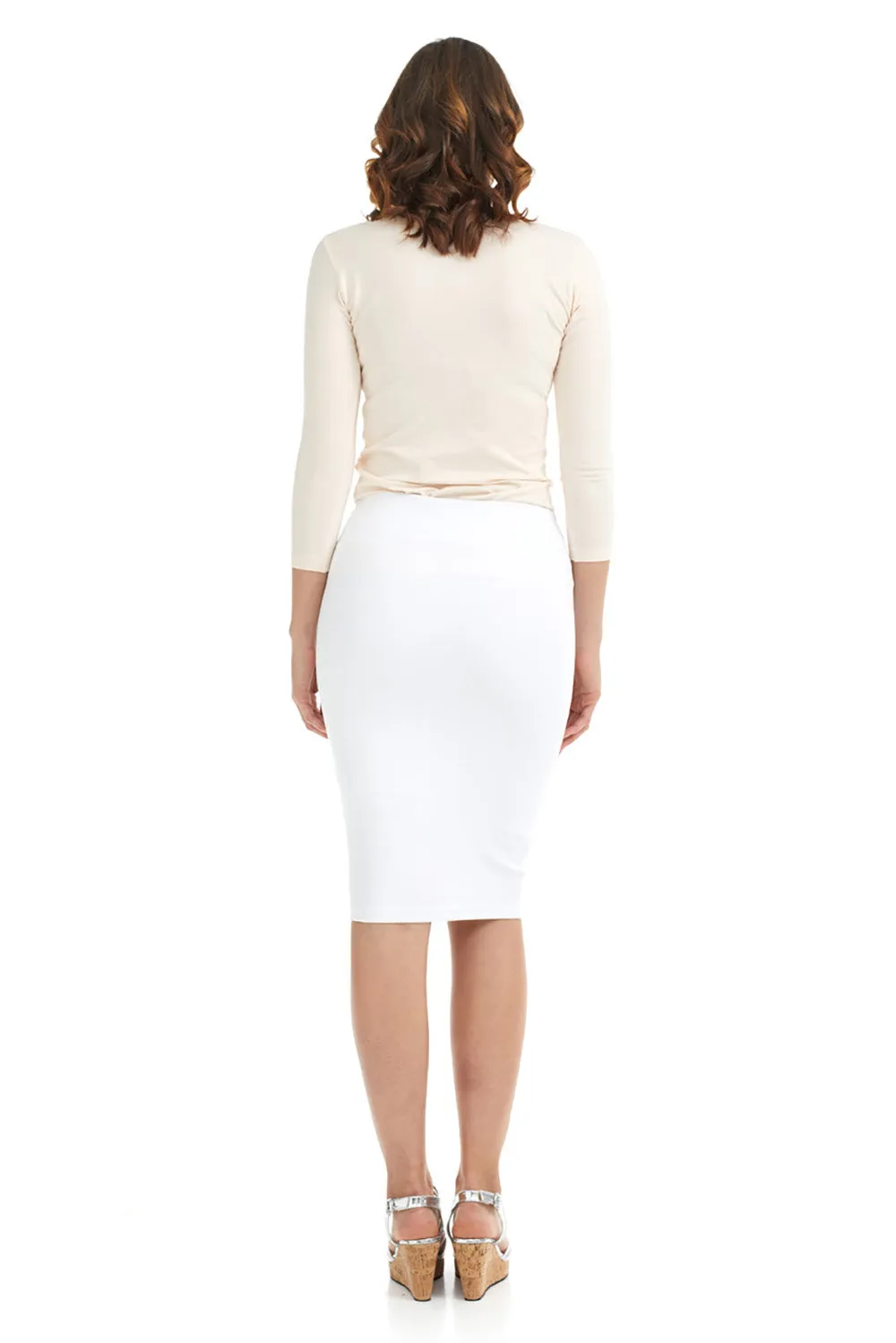 White Office Pencil Skirt for Women 'Houston'