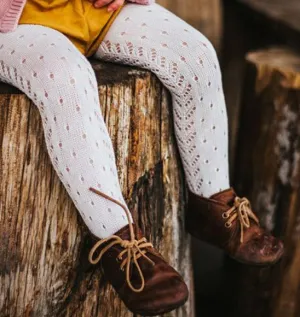 White Openwork Tights