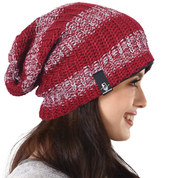 Women Striped Beanie Hats for Winter Summer B103