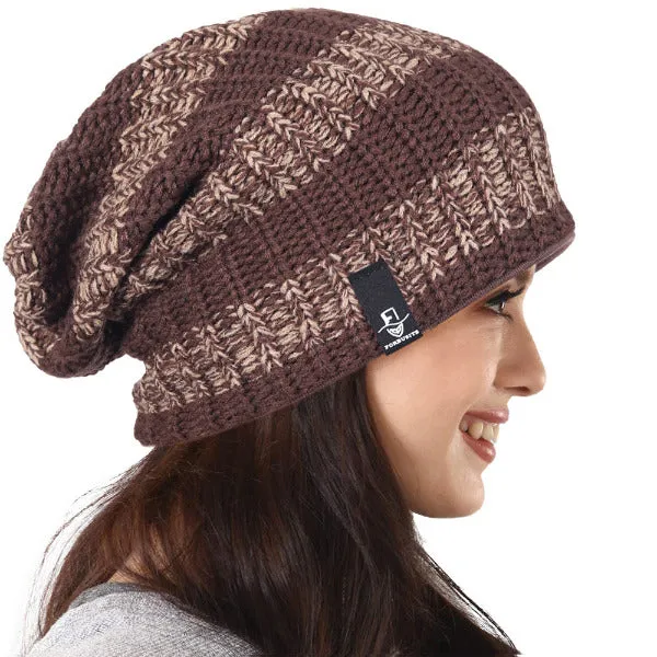 Women Striped Beanie Hats for Winter Summer B103