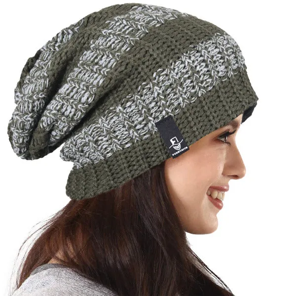 Women Striped Beanie Hats for Winter Summer B103