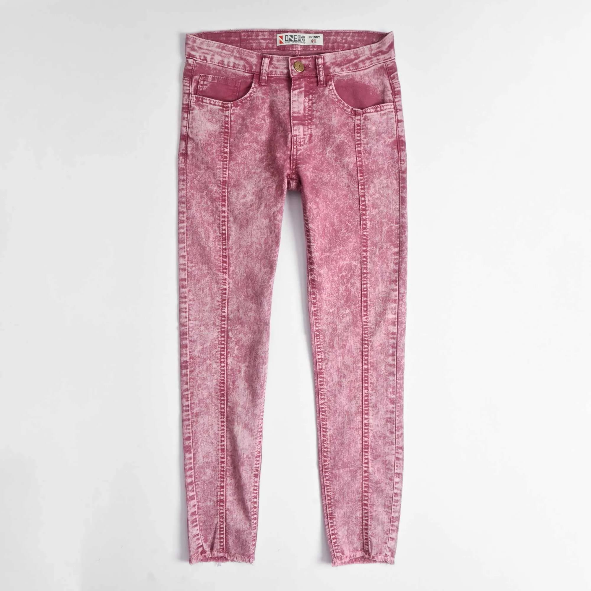 Women's Chic Acid Washed Skinny Denim Pants