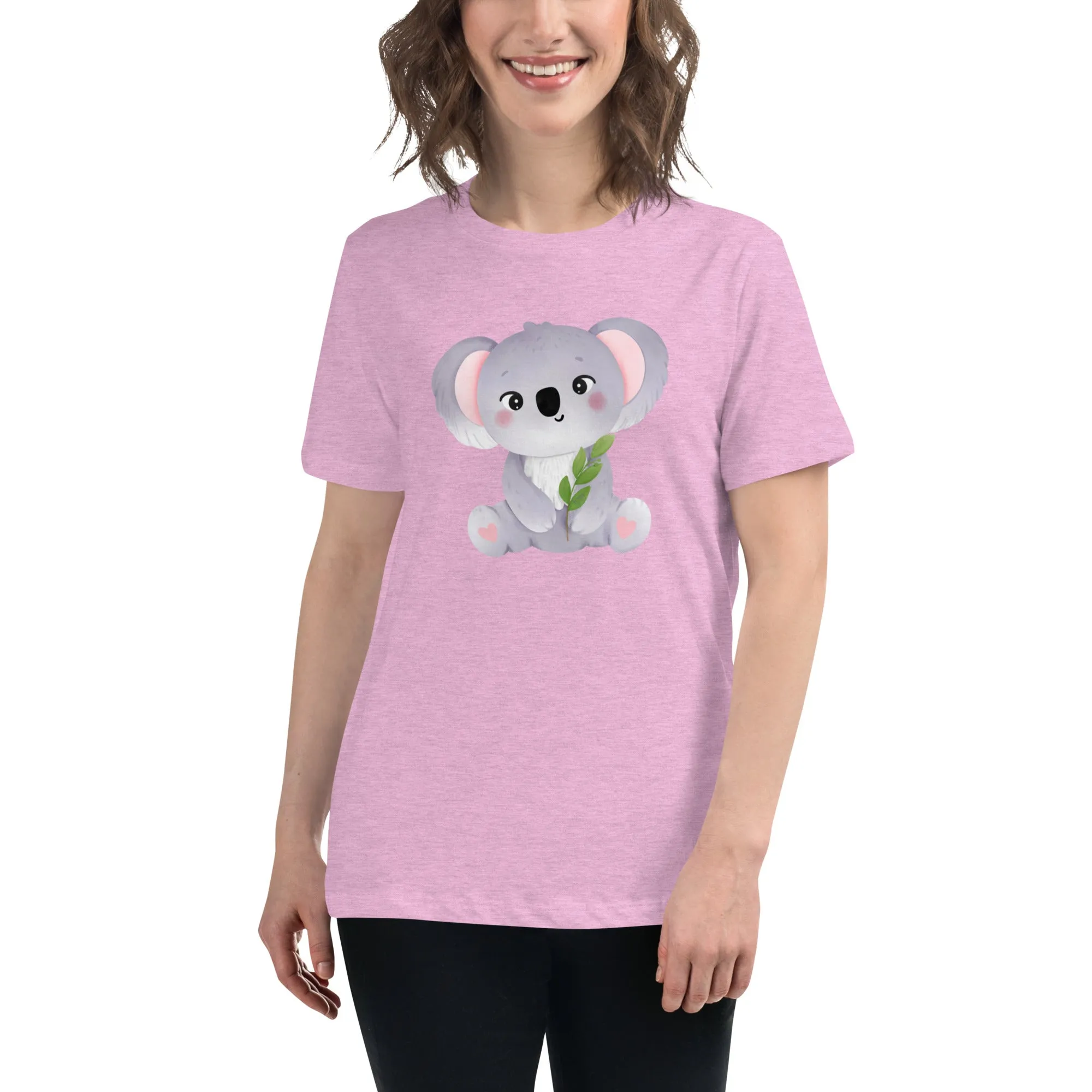 Women's Relaxed Soft & Smooth Premium Quality T-Shirt Baby Koala Design by IOBI Original Apparel