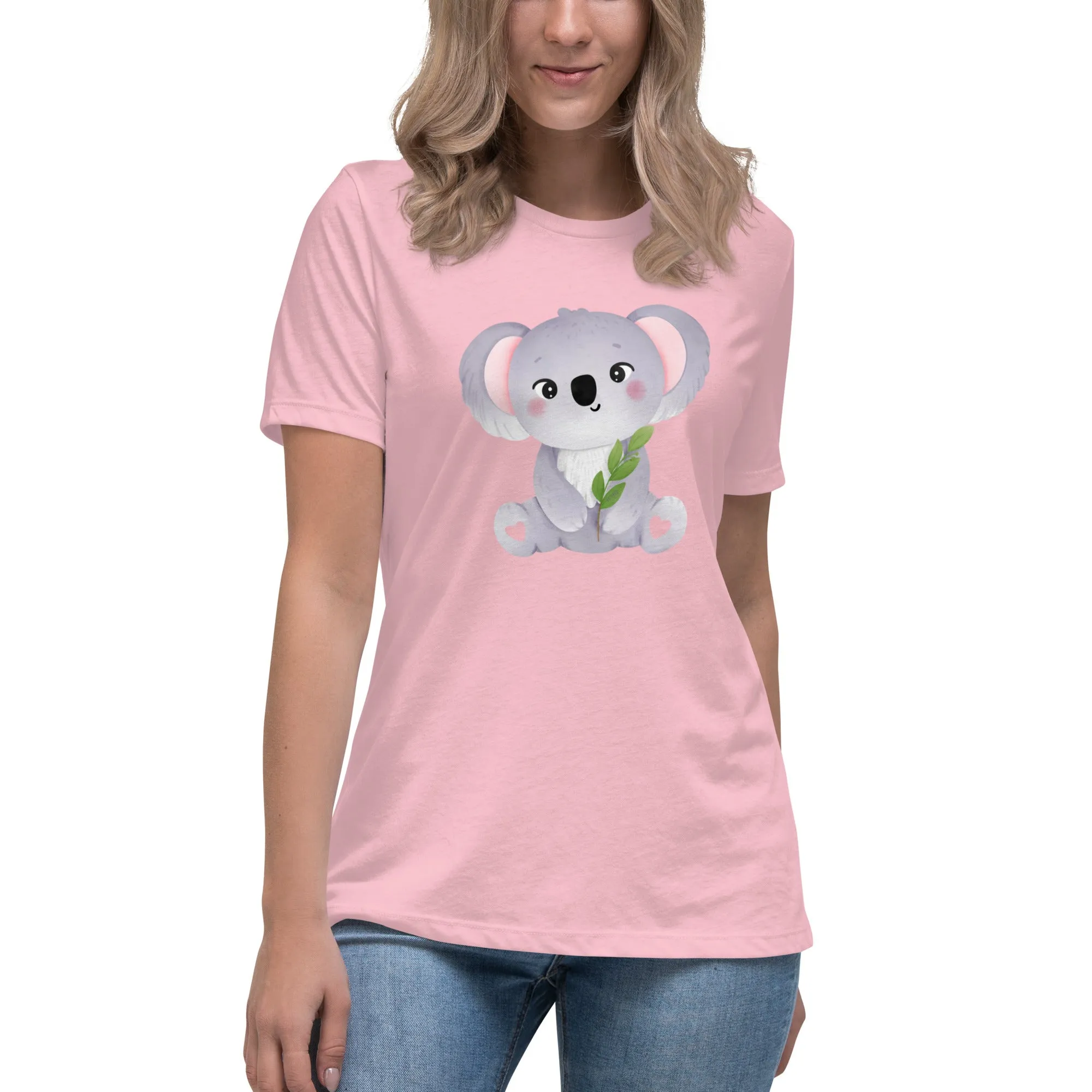 Women's Relaxed Soft & Smooth Premium Quality T-Shirt Baby Koala Design by IOBI Original Apparel