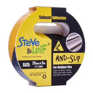 Yellow/Black Outdoor Anti-Slip Tape (25Mm X 5M)