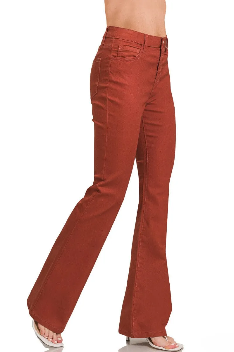 Zenana High Rise Bootcut Colored Jeans